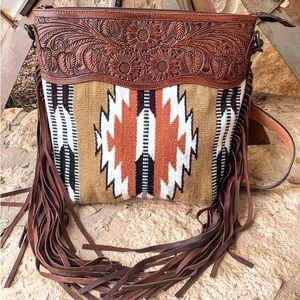 SOLD American Darling Neutral Fringe Western Cowgirl Crossbody Purse